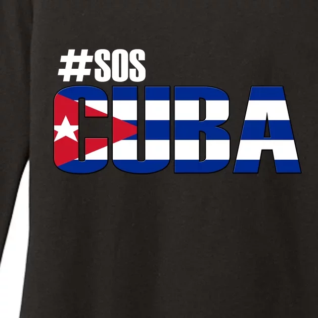 SOS Cuba Womens CVC Long Sleeve Shirt