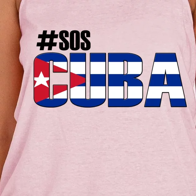 SOS Cuba Women's Knotted Racerback Tank