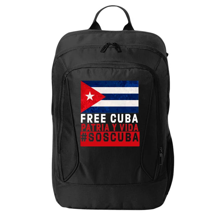 SOS Cuba Cuba Flag Cuban Fist Free Cuba Libre 2021 Cuban City Backpack