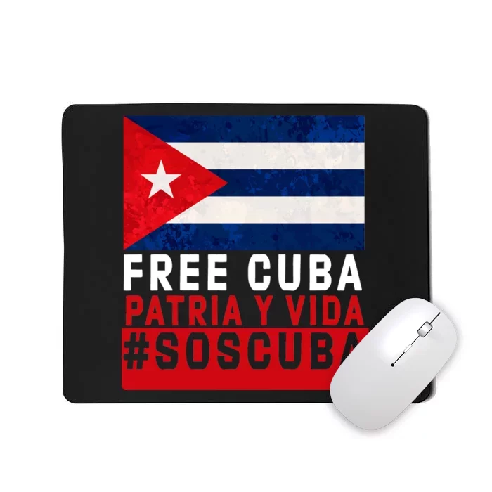 SOS Cuba Cuba Flag Cuban Fist Free Cuba Libre 2021 Cuban Mousepad