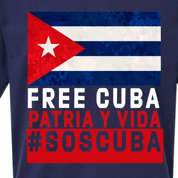 SOS Cuba Cuba Flag Cuban Fist Free Cuba Libre 2021 Cuban Sueded Cloud Jersey T-Shirt