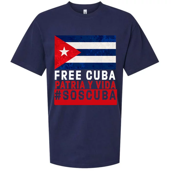 SOS Cuba Cuba Flag Cuban Fist Free Cuba Libre 2021 Cuban Sueded Cloud Jersey T-Shirt