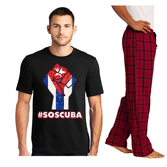 SOS Cuba Protest Fist Flag #SOSCUBA Pajama Set