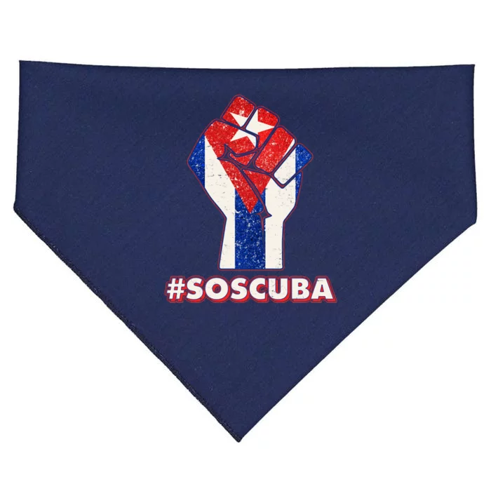 SOS Cuba Protest Fist Flag #SOSCUBA USA-Made Doggie Bandana