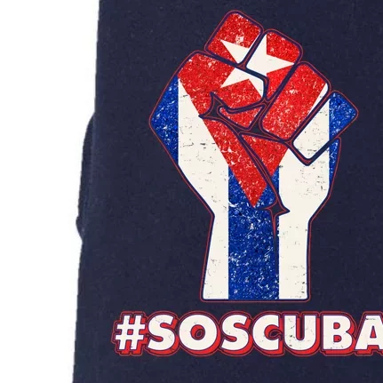 SOS Cuba Protest Fist Flag #SOSCUBA Doggie 3-End Fleece Hoodie