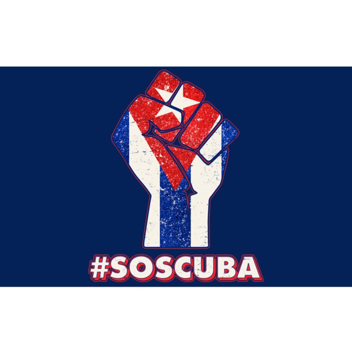 SOS Cuba Protest Fist Flag #SOSCUBA Bumper Sticker