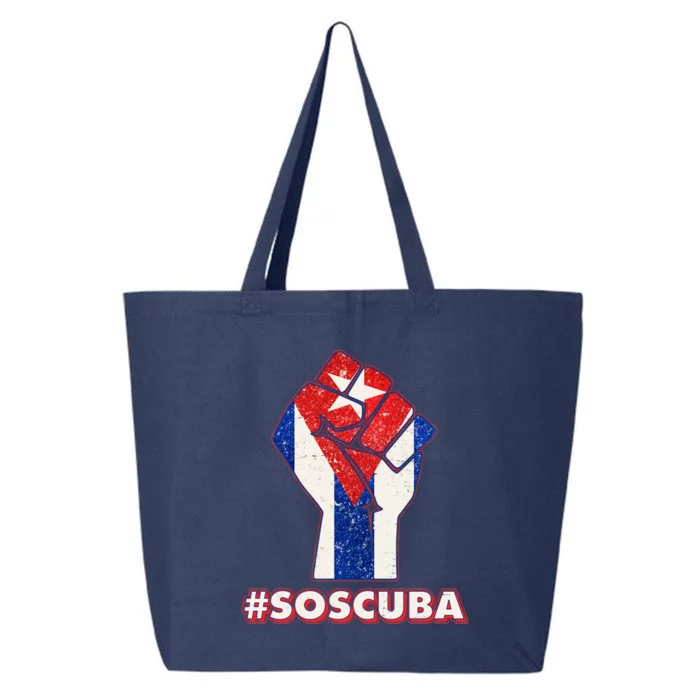 SOS Cuba Protest Fist Flag #SOSCUBA 25L Jumbo Tote