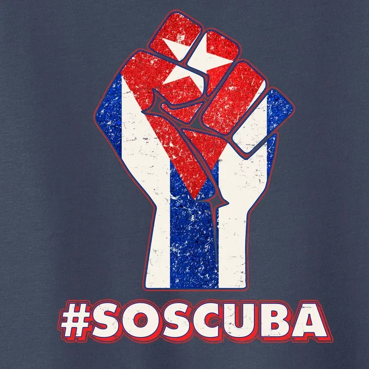 SOS Cuba Protest Fist Flag #SOSCUBA Toddler T-Shirt