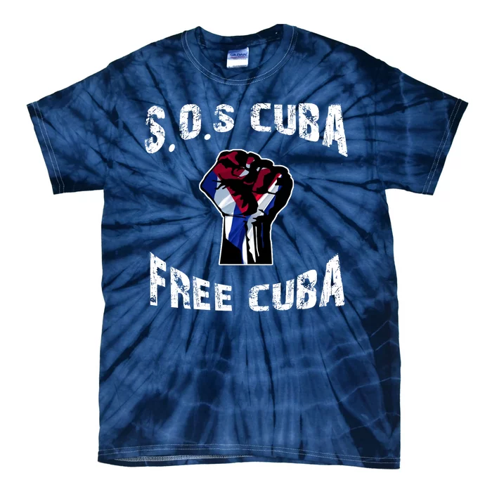 SOS Free Cuba Tie-Dye T-Shirt