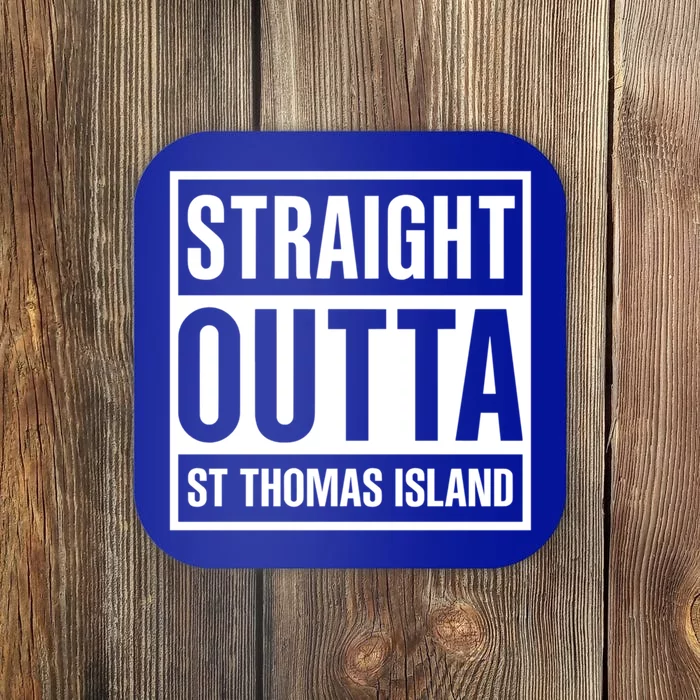 Straight Outta St Thomas Usvi Holiday Matching Gift Coaster