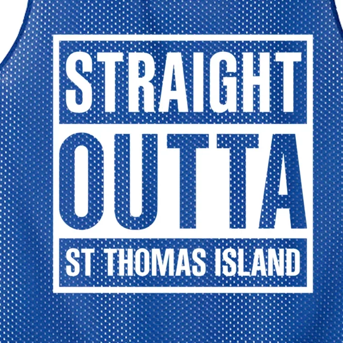 Straight Outta St Thomas Usvi Holiday Matching Gift Mesh Reversible Basketball Jersey Tank