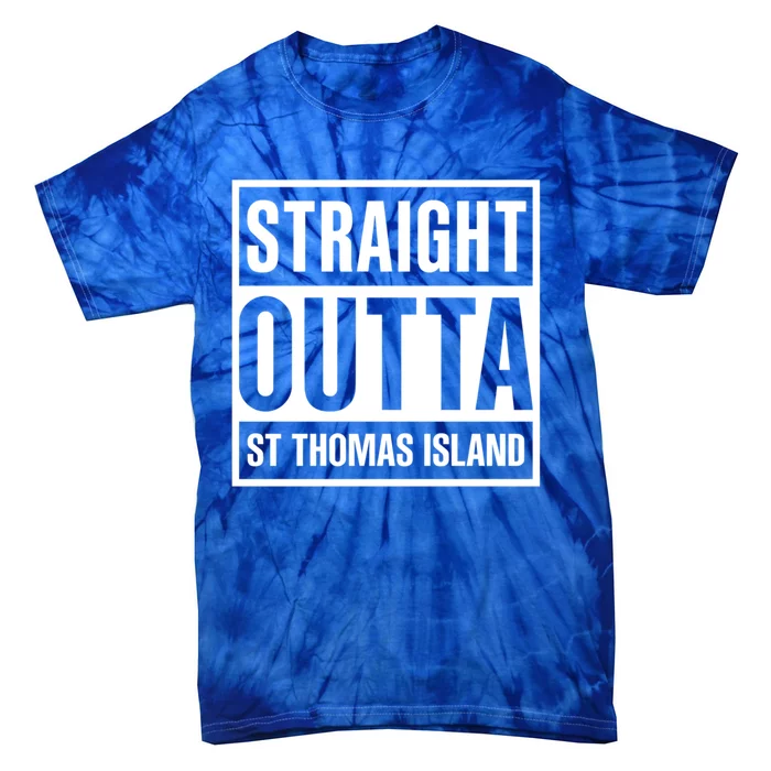 Straight Outta St Thomas Usvi Holiday Matching Gift Tie-Dye T-Shirt