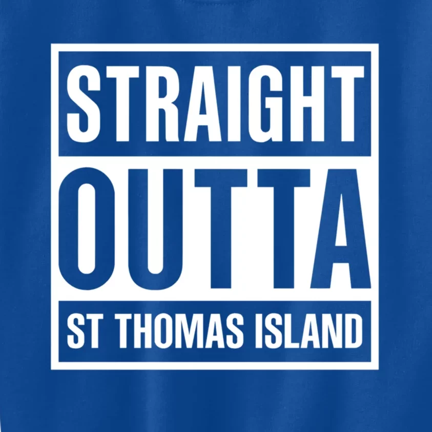 Straight Outta St Thomas Usvi Holiday Matching Gift Kids Sweatshirt