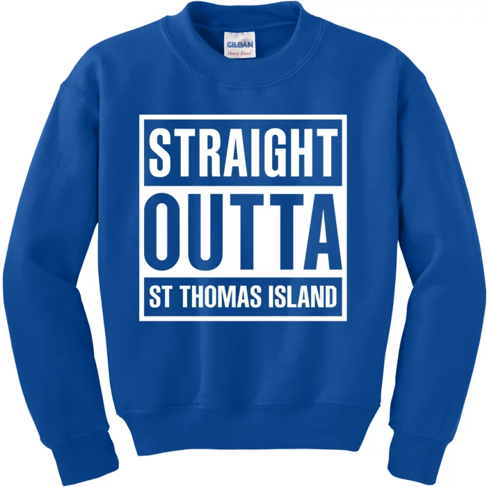 Straight Outta St Thomas Usvi Holiday Matching Gift Kids Sweatshirt