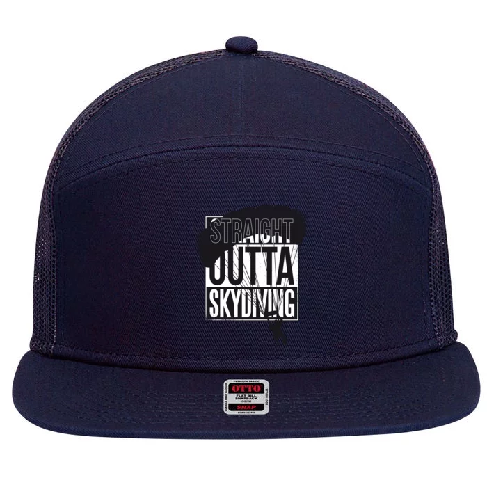 Straight Outta Skydiving 7 Panel Mesh Trucker Snapback Hat