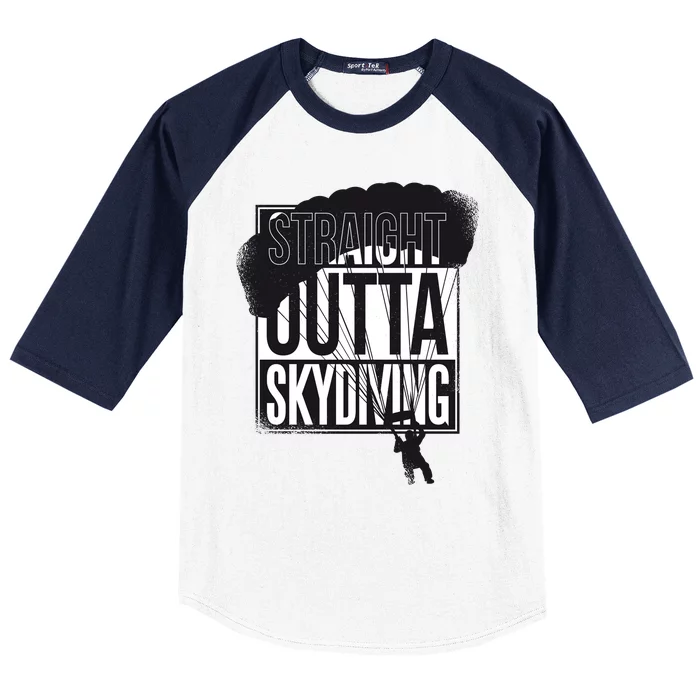 Straight Outta Skydiving Baseball Sleeve Shirt