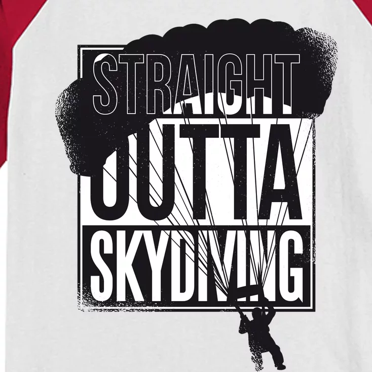 Straight Outta Skydiving Kids Colorblock Raglan Jersey