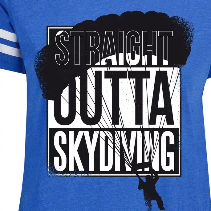 Straight Outta Skydiving Enza Ladies Jersey Football T-Shirt