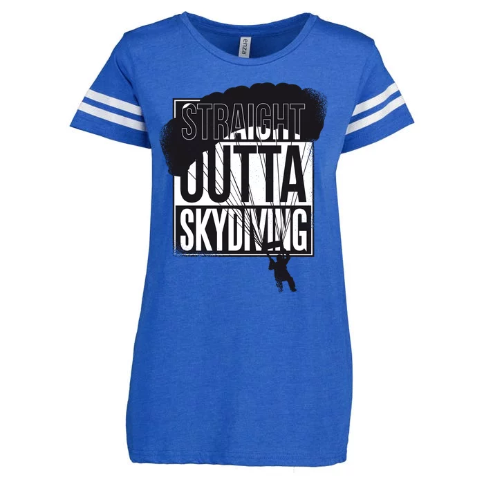 Straight Outta Skydiving Enza Ladies Jersey Football T-Shirt