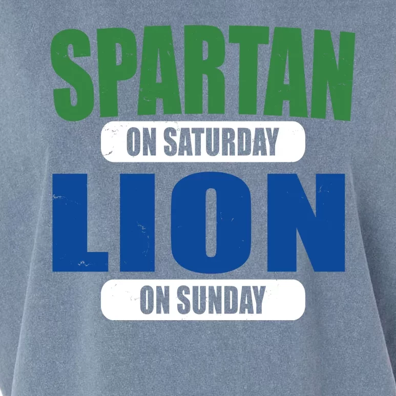 Spartan On Saturday Lion On Sunday Garment-Dyed Women's Muscle Tee