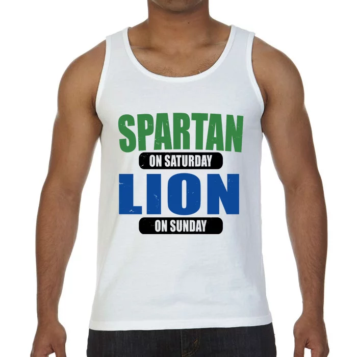 Spartan On Saturday Lion On Sunday Comfort Colors® Tank Top