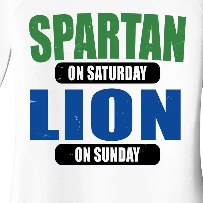 Spartan On Saturday Lion On Sunday Women's Perfect Tri Tunic Long Sleeve Shirt