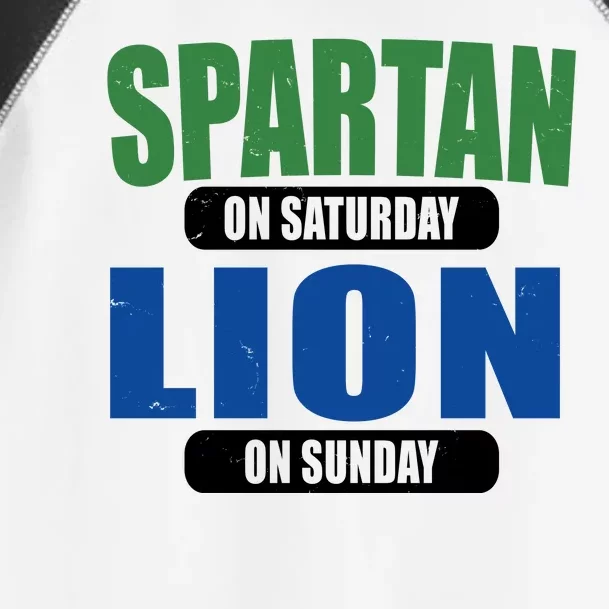 Spartan On Saturday Lion On Sunday Toddler Fine Jersey T-Shirt