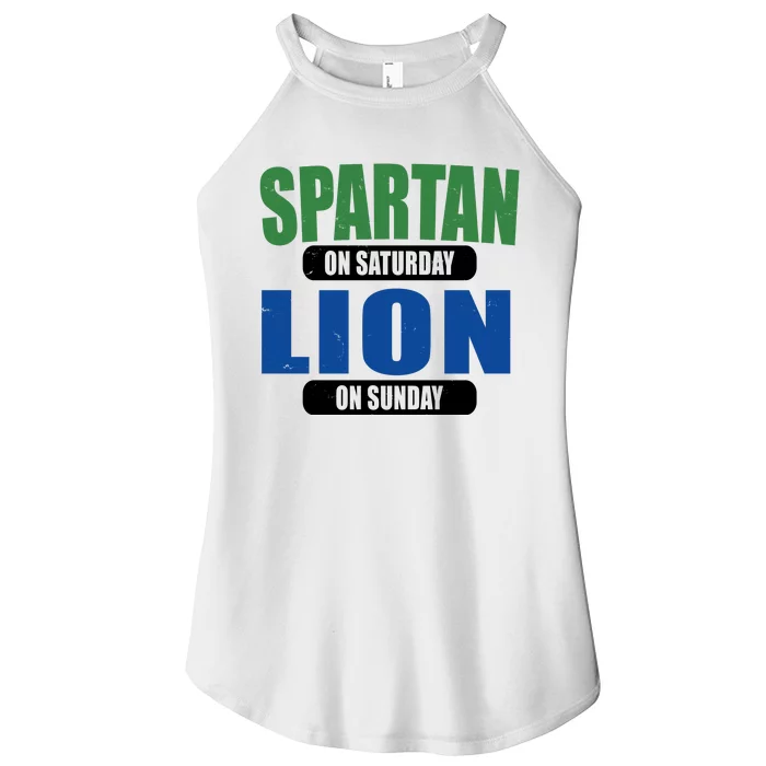 Spartan On Saturday Lion On Sunday Women’s Perfect Tri Rocker Tank