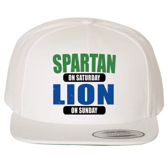 Spartan On Saturday Lion On Sunday Wool Snapback Cap