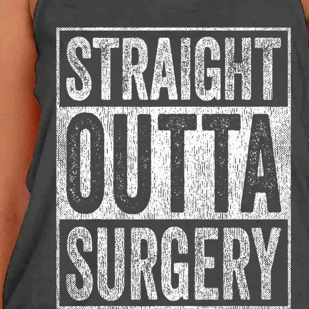 Straight Outta Surgery Women's Knotted Racerback Tank