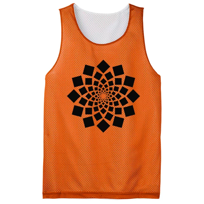 Spiral Of Squares Math Art Geometry Geometric Mesh Reversible Basketball Jersey Tank