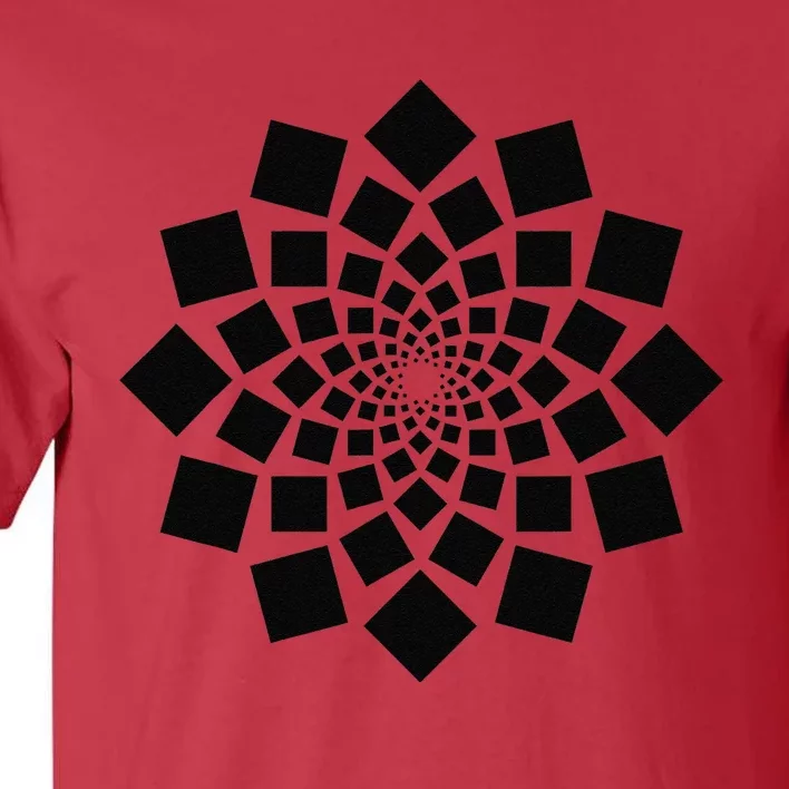 Spiral Of Squares Math Art Geometry Geometric Tall T-Shirt