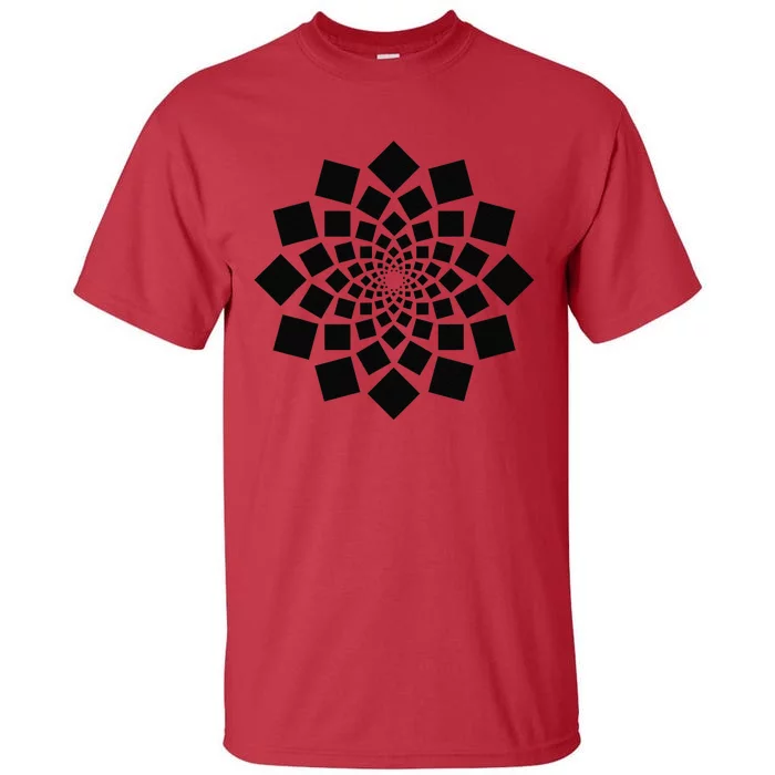 Spiral Of Squares Math Art Geometry Geometric Tall T-Shirt