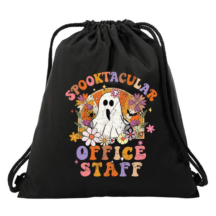 Spooktacular Office Staff Happy Halloween Spooky Matching Drawstring Bag