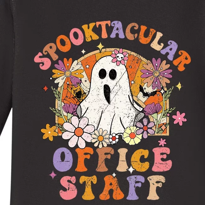 Spooktacular Office Staff Happy Halloween Spooky Matching Baby Long Sleeve Bodysuit