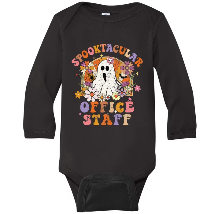 Spooktacular Office Staff Happy Halloween Spooky Matching Baby Long Sleeve Bodysuit