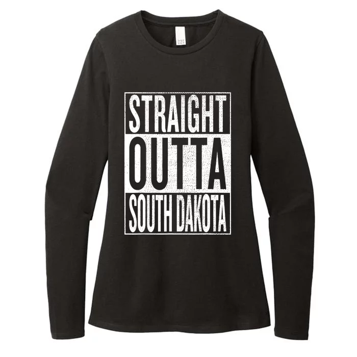 Straight outta South Dakota Great Travel & Gift Idea Womens CVC Long Sleeve Shirt