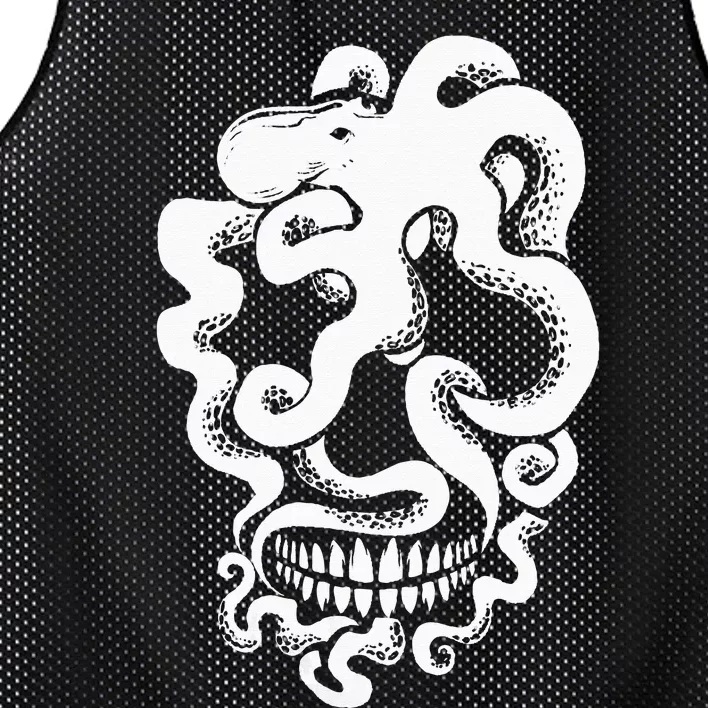 Skull Octopus Skeleton Halloween Costume Scary Carnival Mesh Reversible Basketball Jersey Tank