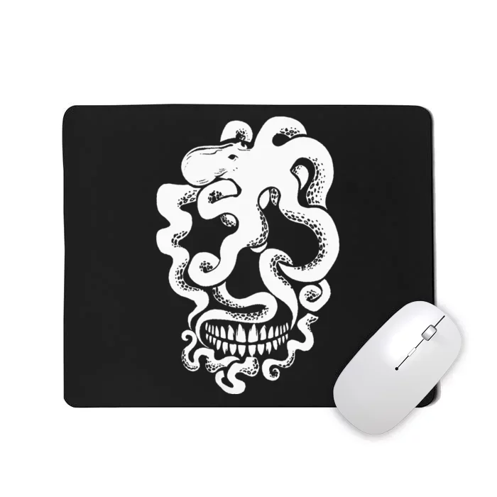 Skull Octopus Skeleton Halloween Costume Scary Carnival Mousepad