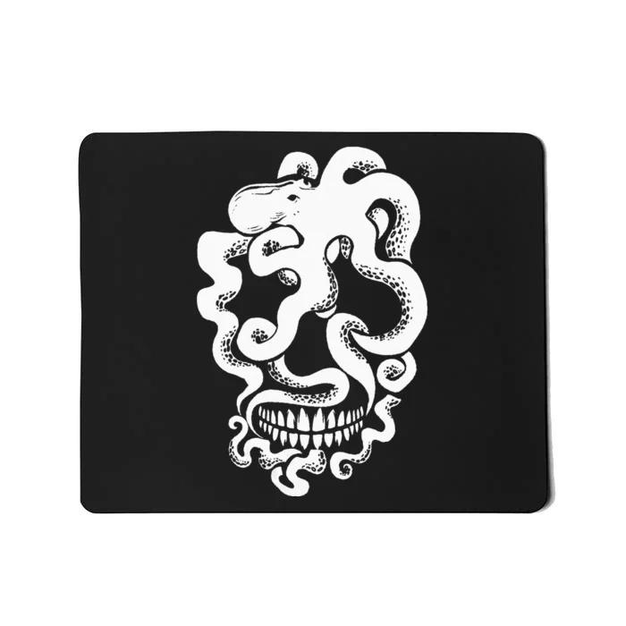 Skull Octopus Skeleton Halloween Costume Scary Carnival Mousepad