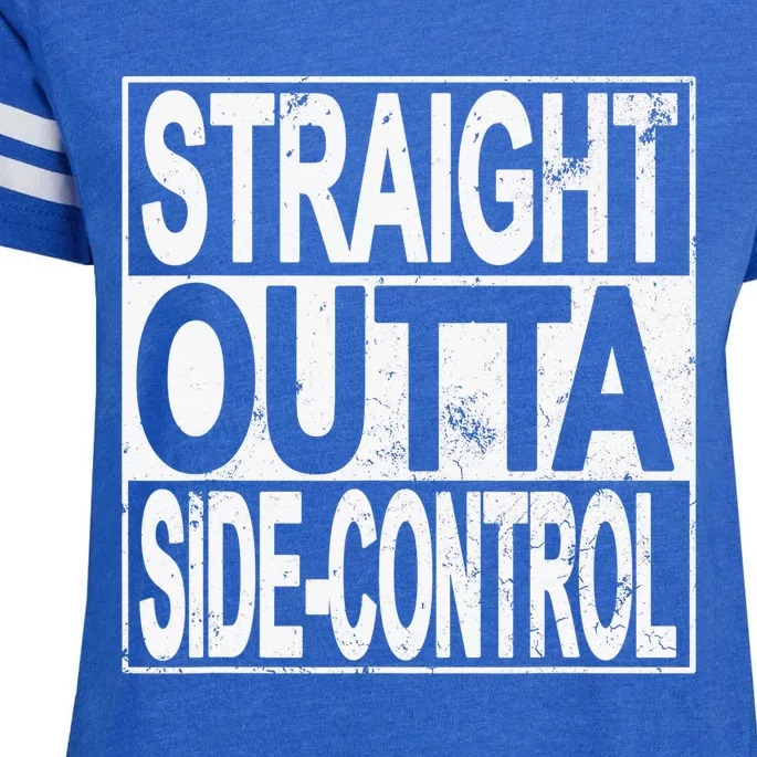 Straight Outta Side-Control Funny Brazilian Jiu-Jitsu Enza Ladies Jersey Football T-Shirt