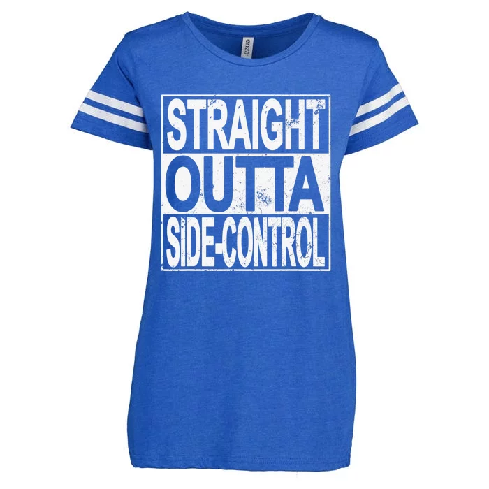 Straight Outta Side-Control Funny Brazilian Jiu-Jitsu Enza Ladies Jersey Football T-Shirt