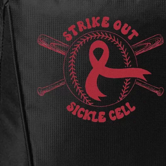 Strike Out Sickle Cell Baseball Sickle Cell Awareness City Backpack