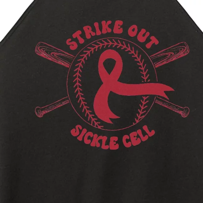 Strike Out Sickle Cell Baseball Sickle Cell Awareness Women’s Perfect Tri Rocker Tank