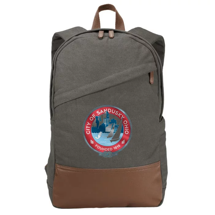 Sandusky Ohio Cotton Canvas Backpack