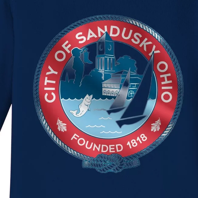 Sandusky Ohio Baby Long Sleeve Bodysuit