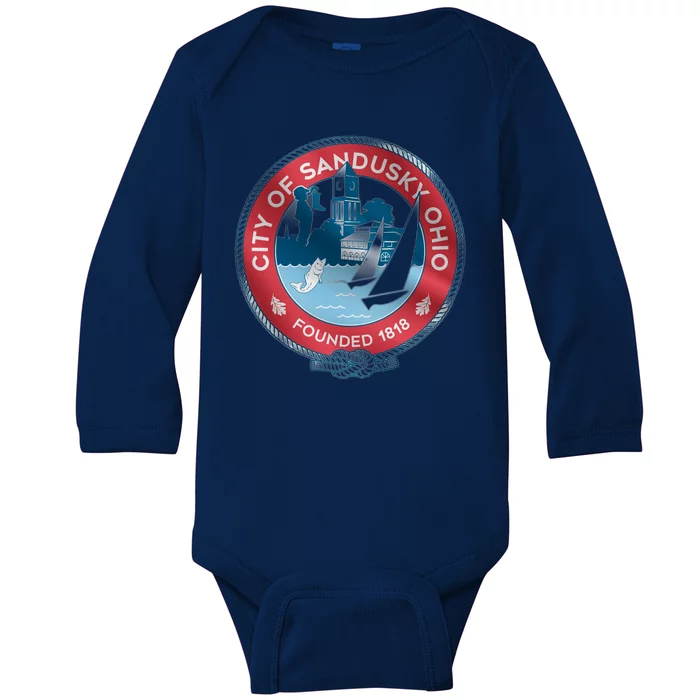 Sandusky Ohio Baby Long Sleeve Bodysuit