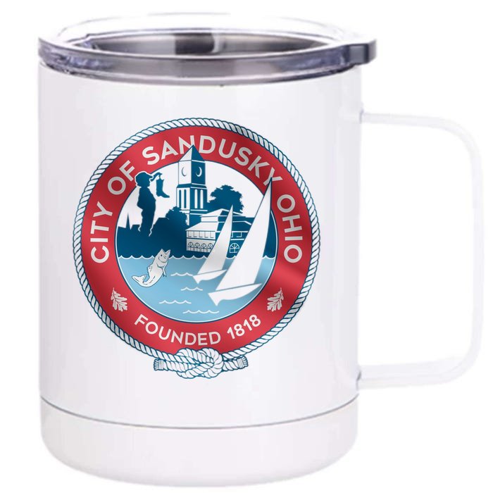 Sandusky Ohio Front & Back 12oz Stainless Steel Tumbler Cup