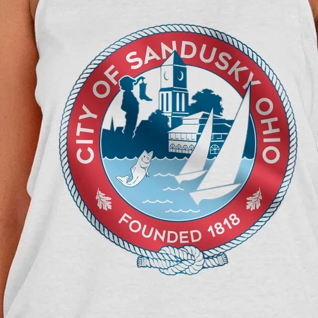 Sandusky Ohio Women's Knotted Racerback Tank