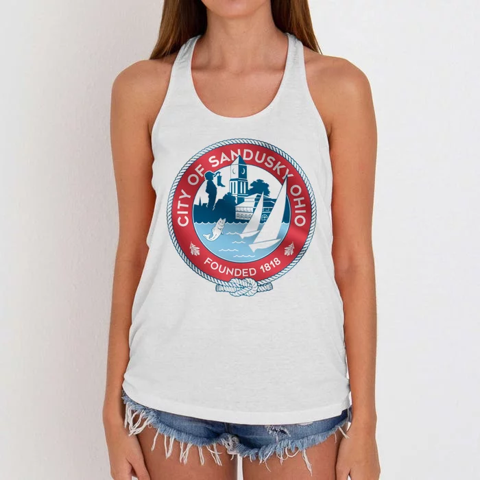 Sandusky Ohio Women's Knotted Racerback Tank